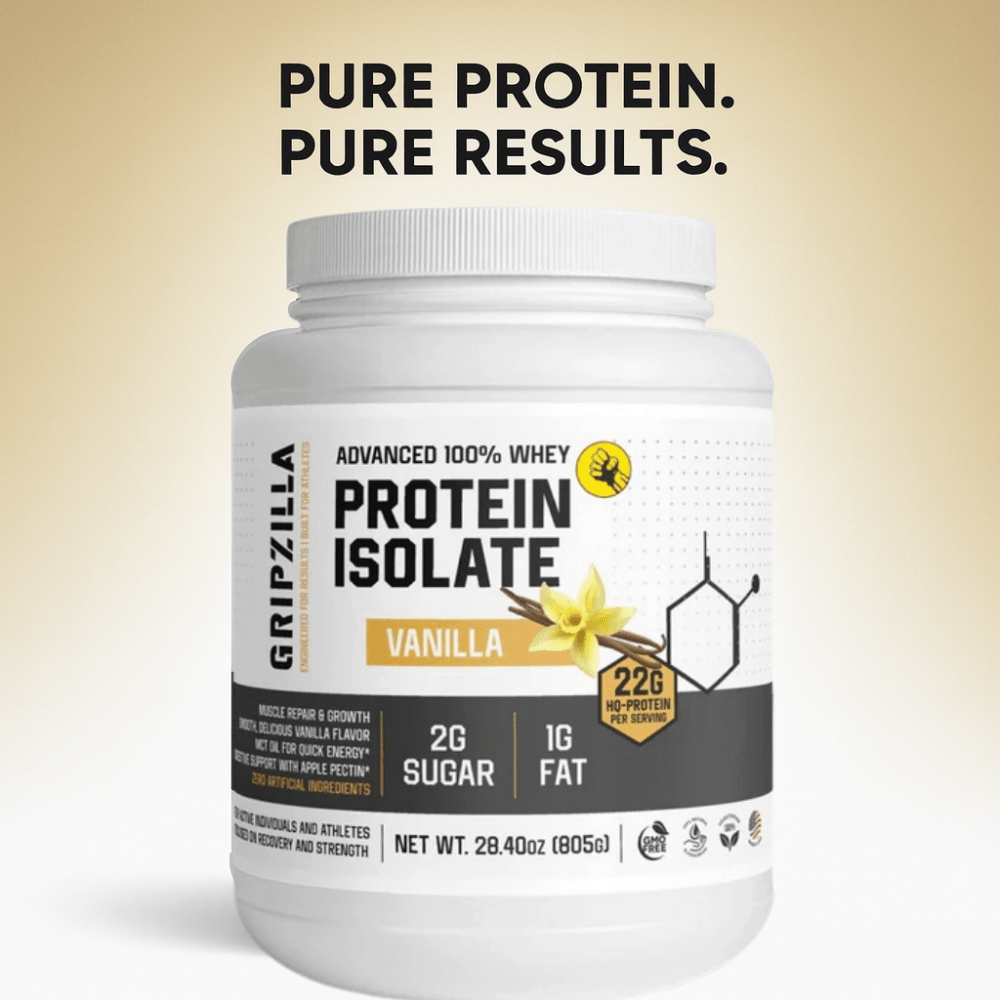 Advanced 100% Whey Protein Isolate (Vanilla) - Gripzilla - The Best Grip and Forearm Strength Exercises, Arm Wrestling Tools, Hand Grippers to Improve Grip Strength