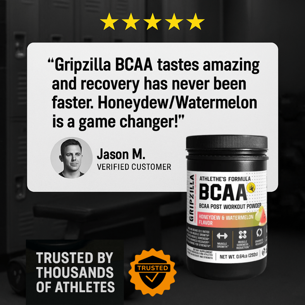 BCAA Post Workout Powder (Honeydew/Watermelon) - Gripzilla - The Best Grip and Forearm Strength Exercises, Arm Wrestling Tools, Hand Grippers to Improve Grip Strength