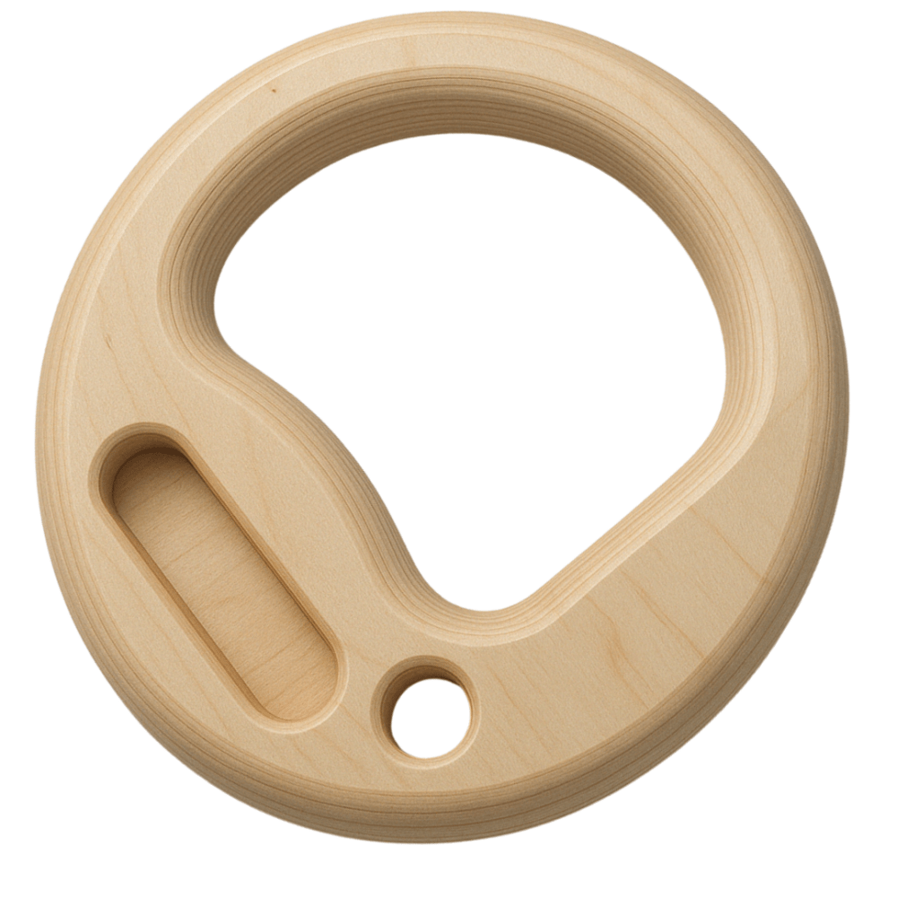 Cliff Hang Gymnastic Wooden Rings - Gripzilla - The Best Grip and Forearm Strength Exercises, Arm Wrestling Tools, Hand Grippers to Improve Grip Strength