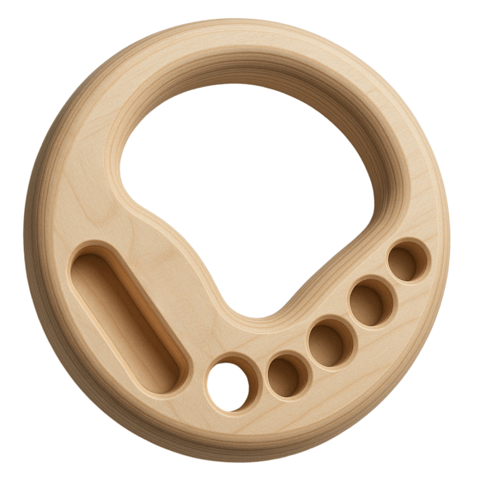 Cliff Hang Gymnastic Wooden Rings - Gripzilla - The Best Grip and Forearm Strength Exercises, Arm Wrestling Tools, Hand Grippers to Improve Grip Strength
