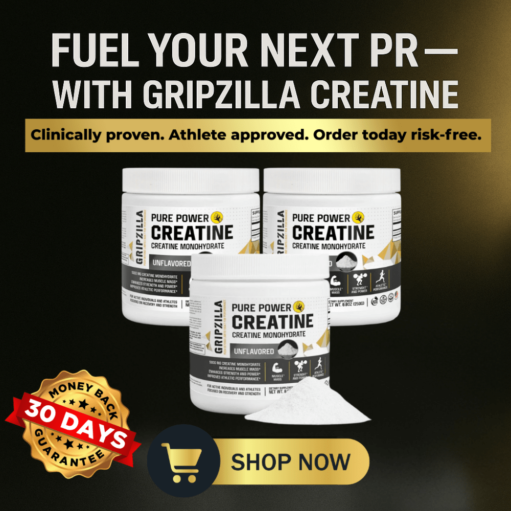 Creatine Monohydrate - Gripzilla - The Best Grip and Forearm Strength Exercises, Arm Wrestling Tools, Hand Grippers to Improve Grip Strength