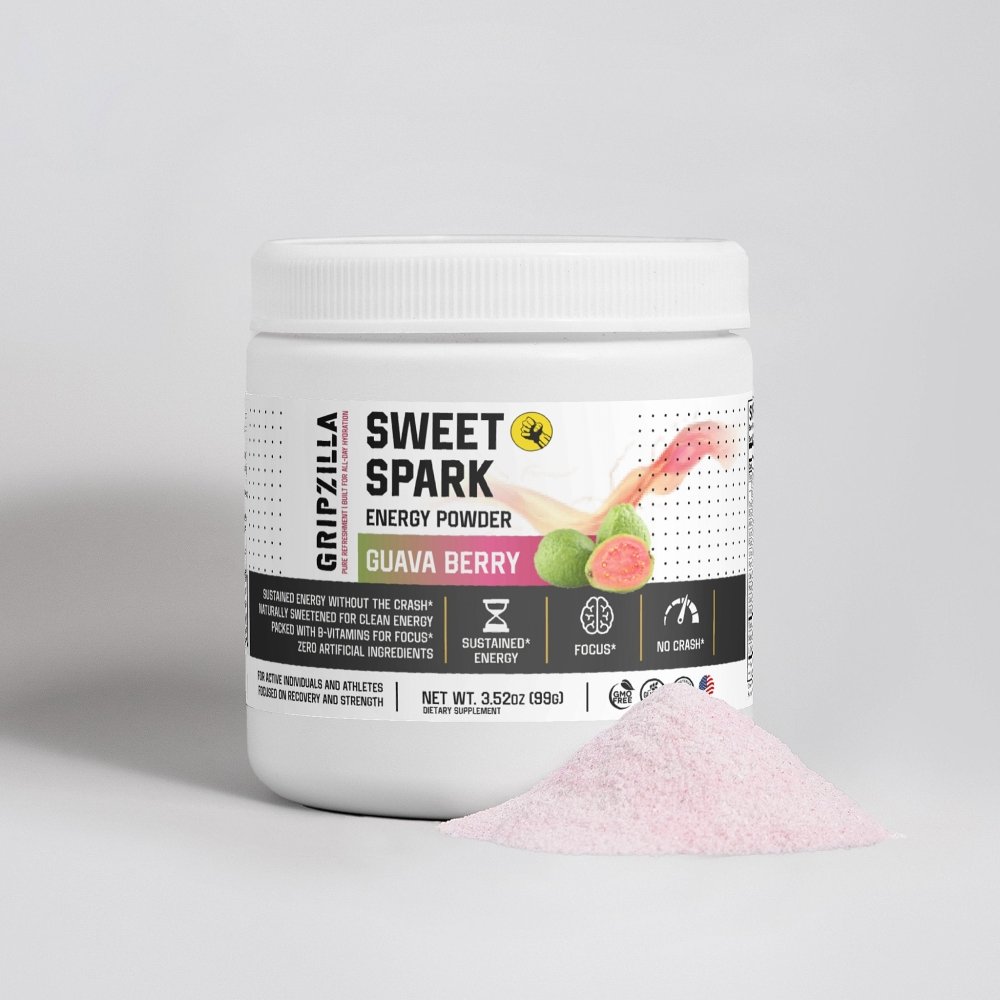 Energy Powder (Guava Berry) - Gripzilla - The Best Grip and Forearm Strength Exercises, Arm Wrestling Tools, Hand Grippers to Improve Grip Strength