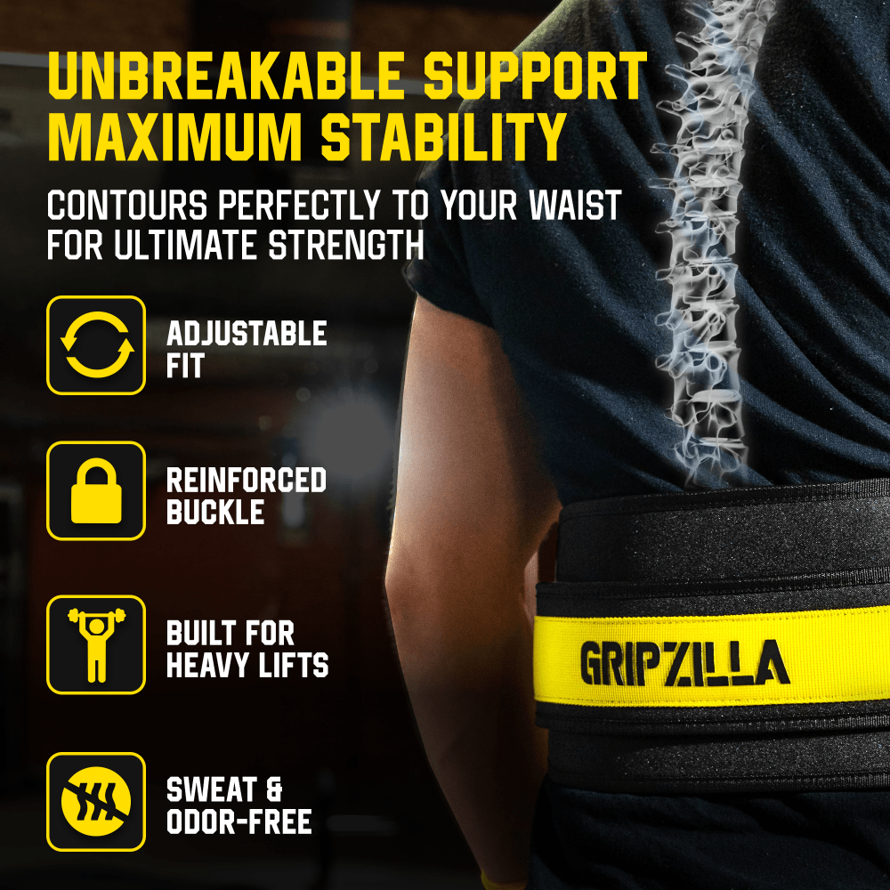 Lifting Belt - Gripzilla - The Best Grip and Forearm Strength Exercises, Arm Wrestling Tools, Hand Grippers to Improve Grip Strength