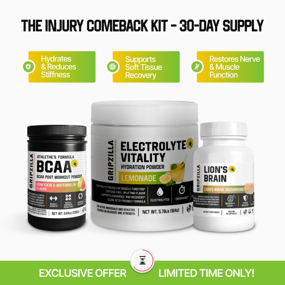 The Injury Comeback Kit - Gripzilla - The Best Grip and Forearm Strength Exercises, Arm Wrestling Tools, Hand Grippers to Improve Grip Strength