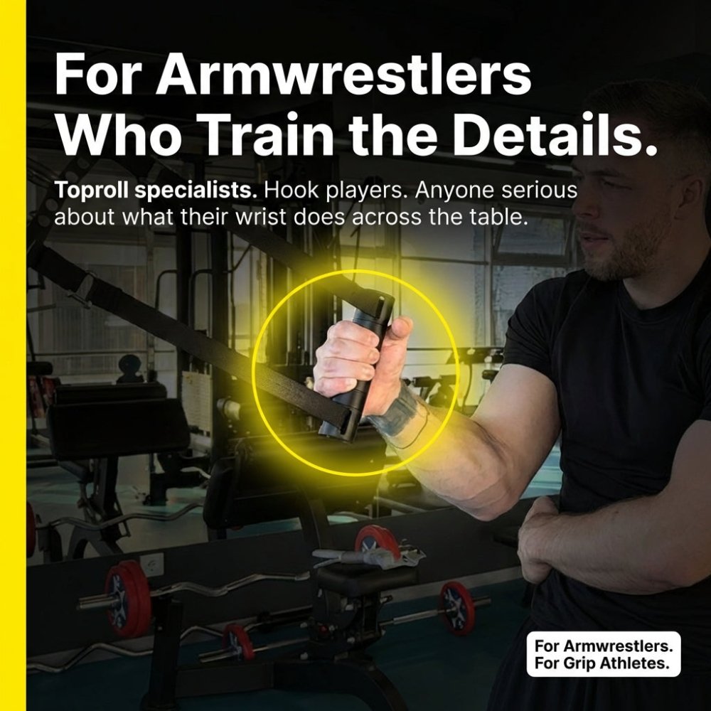 Wrist Cupping Handle – 40mm - Gripzilla - The Best Grip and Forearm Strength Exercises, Arm Wrestling Tools, Hand Grippers to Improve Grip Strength