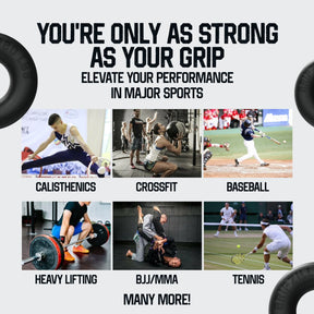 8 Pack Oldschool Rubber Grip Training Rings - Gripzilla - The Best Grip and Forearm Strength Exercises, Arm Wrestling Tools, Hand Grippers to Improve Grip Strength