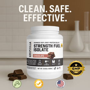 Advanced 100% Whey Protein Isolate (Chocolate) - Gripzilla - The Best Grip and Forearm Strength Exercises, Arm Wrestling Tools, Hand Grippers to Improve Grip Strength