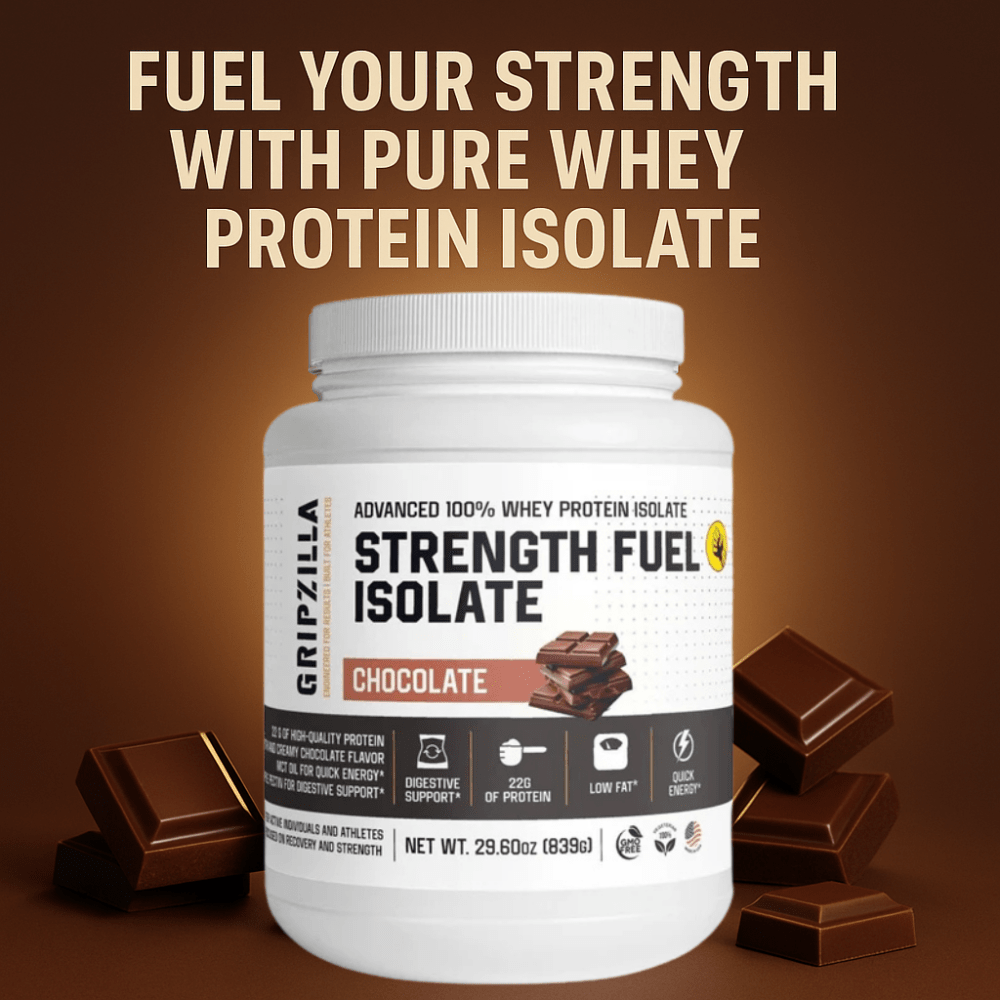 Advanced 100% Whey Protein Isolate (Chocolate) - Gripzilla - The Best Grip and Forearm Strength Exercises, Arm Wrestling Tools, Hand Grippers to Improve Grip Strength