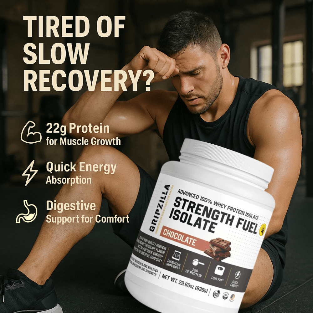 Advanced 100% Whey Protein Isolate (Chocolate) - Gripzilla - The Best Grip and Forearm Strength Exercises, Arm Wrestling Tools, Hand Grippers to Improve Grip Strength