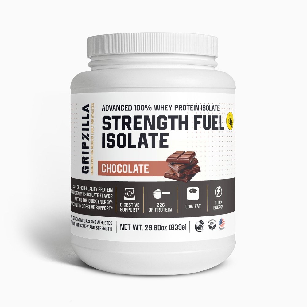 Advanced 100% Whey Protein Isolate (Chocolate) - Gripzilla - The Best Grip and Forearm Strength Exercises, Arm Wrestling Tools, Hand Grippers to Improve Grip Strength