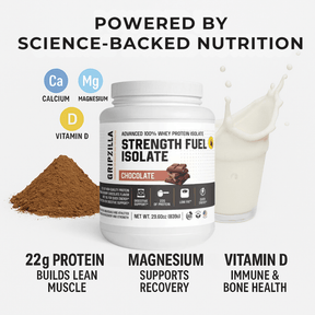 Advanced 100% Whey Protein Isolate (Chocolate) - Gripzilla - The Best Grip and Forearm Strength Exercises, Arm Wrestling Tools, Hand Grippers to Improve Grip Strength