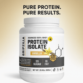 Advanced 100% Whey Protein Isolate (Vanilla) - Gripzilla - The Best Grip and Forearm Strength Exercises, Arm Wrestling Tools, Hand Grippers to Improve Grip Strength