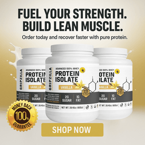 Advanced 100% Whey Protein Isolate (Vanilla) - Gripzilla - The Best Grip and Forearm Strength Exercises, Arm Wrestling Tools, Hand Grippers to Improve Grip Strength