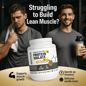 Advanced 100% Whey Protein Isolate (Vanilla) - Gripzilla - The Best Grip and Forearm Strength Exercises, Arm Wrestling Tools, Hand Grippers to Improve Grip Strength