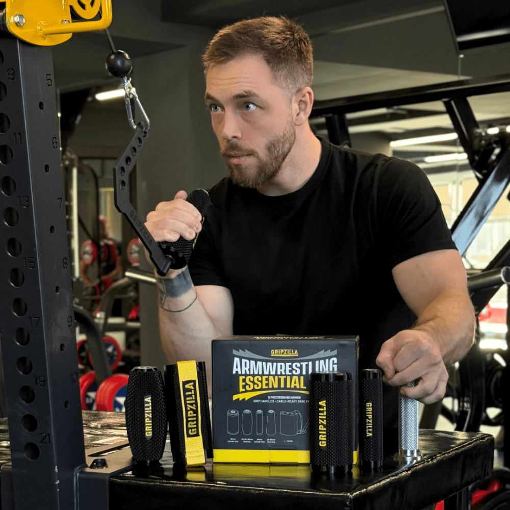 Armwrestling Essential Kit (SOFT LAUNCH) - Gripzilla - The Best Grip and Forearm Strength Exercises, Arm Wrestling Tools, Hand Grippers to Improve Grip Strength