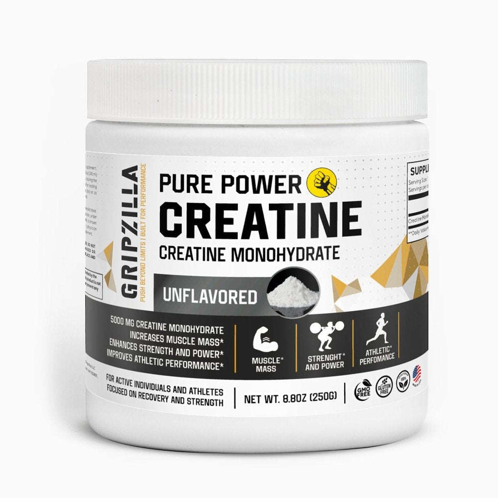 Creatine Monohydrate - Gripzilla - The Best Grip and Forearm Strength Exercises, Arm Wrestling Tools, Hand Grippers to Improve Grip Strength