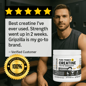 Creatine Monohydrate - Gripzilla - The Best Grip and Forearm Strength Exercises, Arm Wrestling Tools, Hand Grippers to Improve Grip Strength