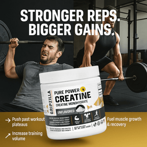Creatine Monohydrate - Gripzilla - The Best Grip and Forearm Strength Exercises, Arm Wrestling Tools, Hand Grippers to Improve Grip Strength