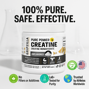 Creatine Monohydrate - Gripzilla - The Best Grip and Forearm Strength Exercises, Arm Wrestling Tools, Hand Grippers to Improve Grip Strength