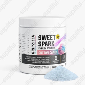 Energy Powder (Cotton Candy) - Gripzilla - The Best Grip and Forearm Strength Exercises, Arm Wrestling Tools, Hand Grippers to Improve Grip Strength