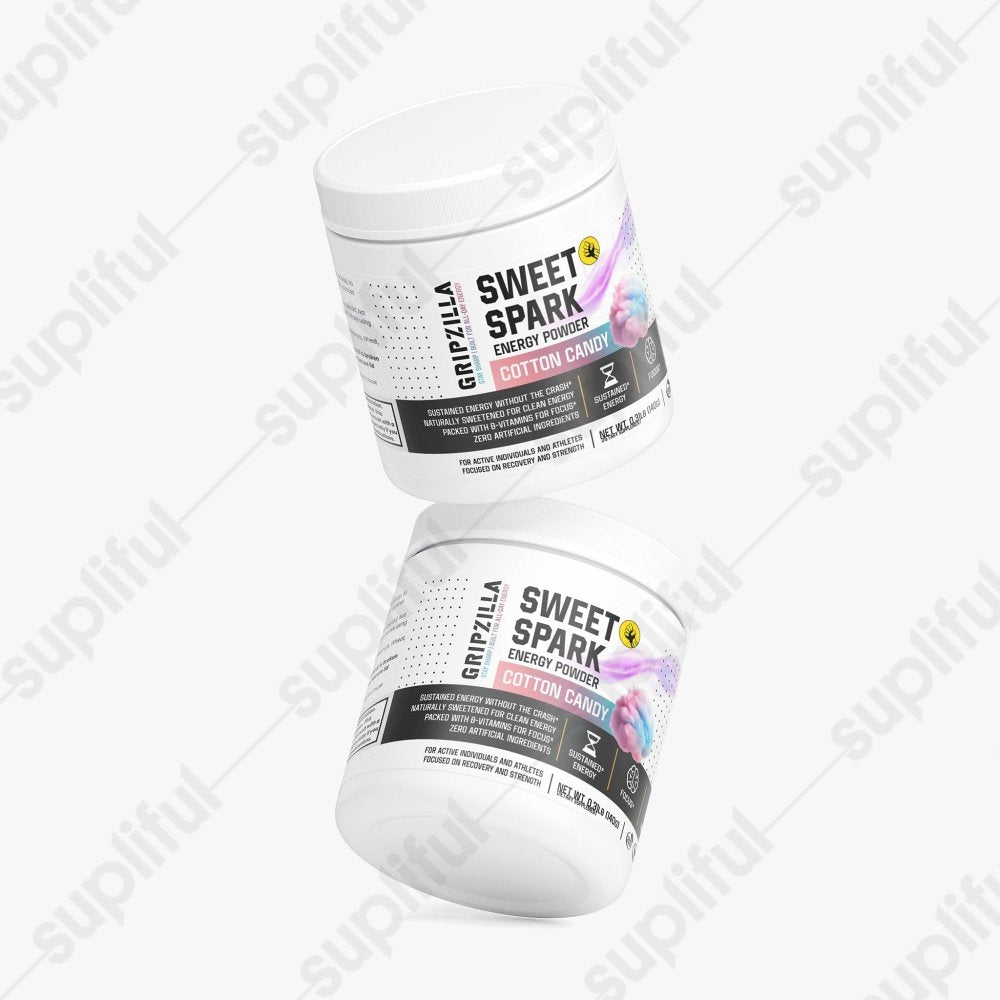 Energy Powder (Cotton Candy) - Gripzilla - The Best Grip and Forearm Strength Exercises, Arm Wrestling Tools, Hand Grippers to Improve Grip Strength