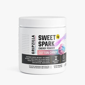 Energy Powder (Cotton Candy) - Gripzilla - The Best Grip and Forearm Strength Exercises, Arm Wrestling Tools, Hand Grippers to Improve Grip Strength
