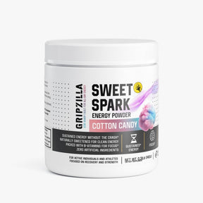 Energy Powder (Cotton Candy) - Gripzilla - The Best Grip and Forearm Strength Exercises, Arm Wrestling Tools, Hand Grippers to Improve Grip Strength