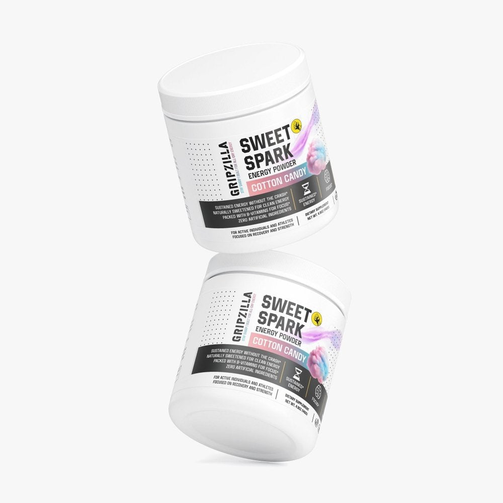 Energy Powder (Cotton Candy) - Gripzilla - The Best Grip and Forearm Strength Exercises, Arm Wrestling Tools, Hand Grippers to Improve Grip Strength