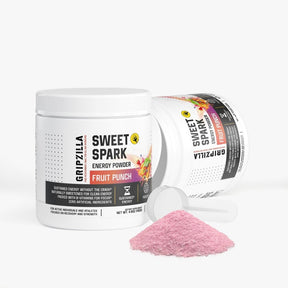 Energy Powder (Fruit Punch) - Gripzilla - The Best Grip and Forearm Strength Exercises, Arm Wrestling Tools, Hand Grippers to Improve Grip Strength