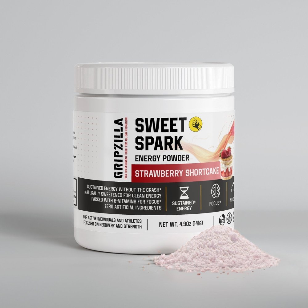 Energy Powder (Strawberry Shortcake) - Gripzilla - The Best Grip and Forearm Strength Exercises, Arm Wrestling Tools, Hand Grippers to Improve Grip Strength