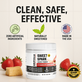 Energy Powder (Strawberry Shortcake) - Gripzilla - The Best Grip and Forearm Strength Exercises, Arm Wrestling Tools, Hand Grippers to Improve Grip Strength