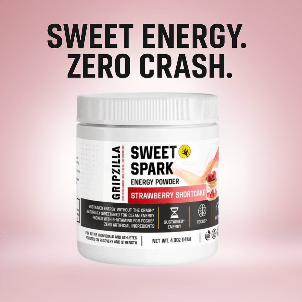 Energy Powder (Strawberry Shortcake) - Gripzilla - The Best Grip and Forearm Strength Exercises, Arm Wrestling Tools, Hand Grippers to Improve Grip Strength
