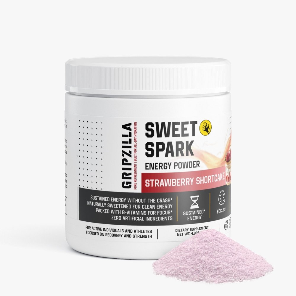 Energy Powder (Strawberry Shortcake) - Gripzilla - The Best Grip and Forearm Strength Exercises, Arm Wrestling Tools, Hand Grippers to Improve Grip Strength