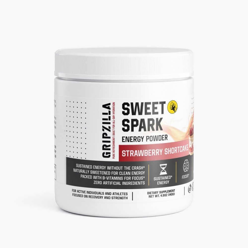 Energy Powder (Strawberry Shortcake) - Gripzilla - The Best Grip and Forearm Strength Exercises, Arm Wrestling Tools, Hand Grippers to Improve Grip Strength