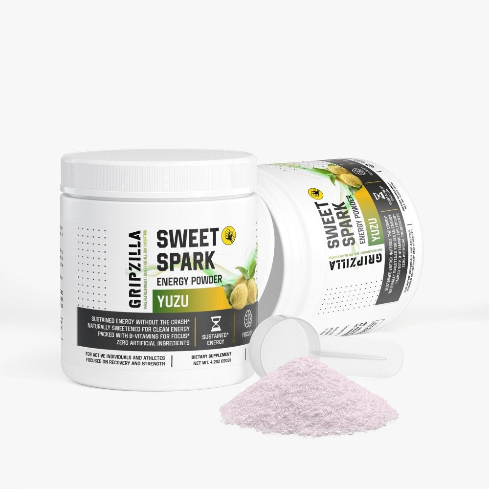 Energy Powder (Yuzu Flavor) - Gripzilla - The Best Grip and Forearm Strength Exercises, Arm Wrestling Tools, Hand Grippers to Improve Grip Strength