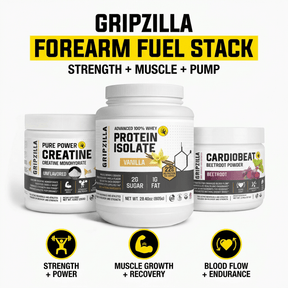 Forearm Fuel Stack - Gripzilla - The Best Grip and Forearm Strength Exercises, Arm Wrestling Tools, Hand Grippers to Improve Grip Strength
