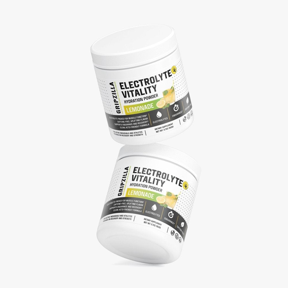 Hydration Powder (Lemonade) - Gripzilla - The Best Grip and Forearm Strength Exercises, Arm Wrestling Tools, Hand Grippers to Improve Grip Strength