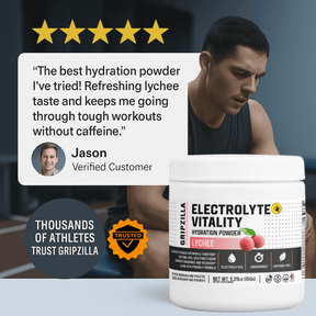 Hydration Powder (Lychee) - Gripzilla - The Best Grip and Forearm Strength Exercises, Arm Wrestling Tools, Hand Grippers to Improve Grip Strength