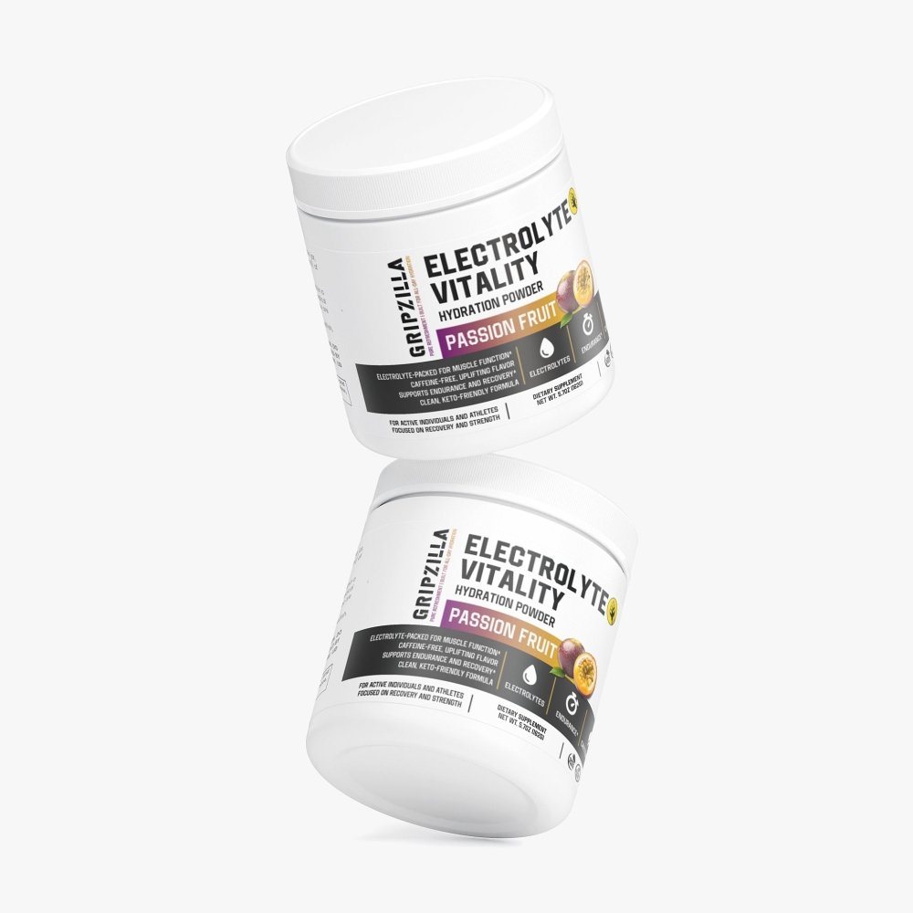 Hydration Powder (Passion Fruit) - Gripzilla - The Best Grip and Forearm Strength Exercises, Arm Wrestling Tools, Hand Grippers to Improve Grip Strength
