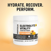 Hydration Powder (Peach Mango) - Gripzilla - The Best Grip and Forearm Strength Exercises, Arm Wrestling Tools, Hand Grippers to Improve Grip Strength