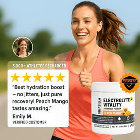 Hydration Powder (Peach Mango) - Gripzilla - The Best Grip and Forearm Strength Exercises, Arm Wrestling Tools, Hand Grippers to Improve Grip Strength