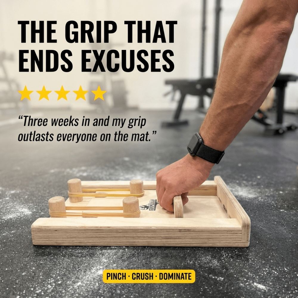 Iron Clutch — Thumb & Finger Grip Trainer - Gripzilla - The Best Grip and Forearm Strength Exercises, Arm Wrestling Tools, Hand Grippers to Improve Grip Strength