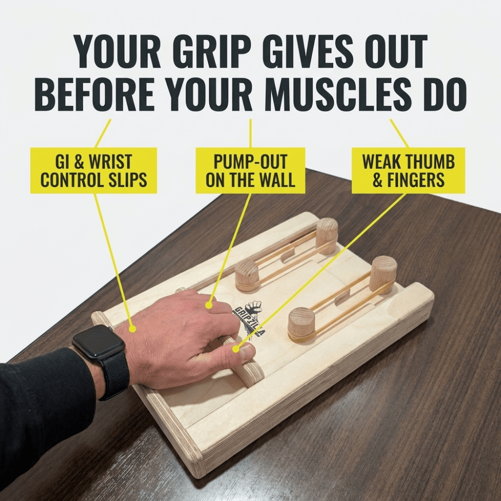 Iron Clutch — Thumb & Finger Grip Trainer - Gripzilla - The Best Grip and Forearm Strength Exercises, Arm Wrestling Tools, Hand Grippers to Improve Grip Strength