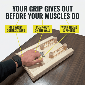 Iron Clutch — Thumb & Finger Grip Trainer - Gripzilla - The Best Grip and Forearm Strength Exercises, Arm Wrestling Tools, Hand Grippers to Improve Grip Strength