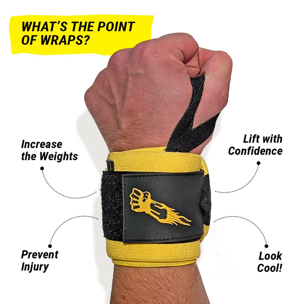 Lifting Wrist Wraps - Gripzilla - The Best Grip and Forearm Strength Exercises, Arm Wrestling Tools, Hand Grippers to Improve Grip Strength