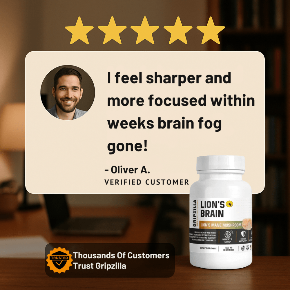 Lion's Mane Mushroom - Gripzilla - The Best Grip and Forearm Strength Exercises, Arm Wrestling Tools, Hand Grippers to Improve Grip Strength