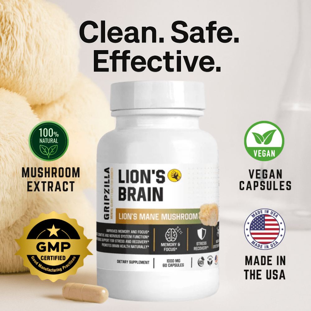 Lion's Mane Mushroom - Gripzilla - The Best Grip and Forearm Strength Exercises, Arm Wrestling Tools, Hand Grippers to Improve Grip Strength