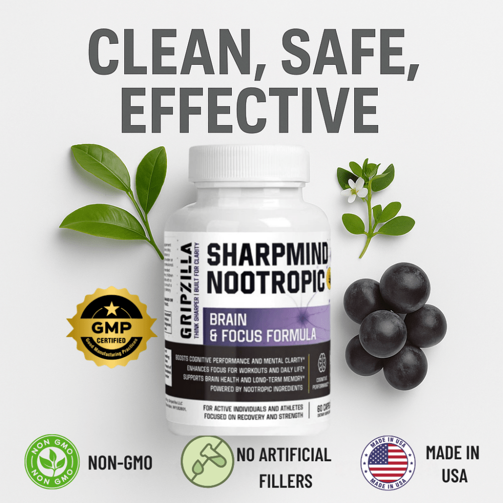 Nootropic Brain & Focus Formula - Gripzilla - The Best Grip and Forearm Strength Exercises, Arm Wrestling Tools, Hand Grippers to Improve Grip Strength