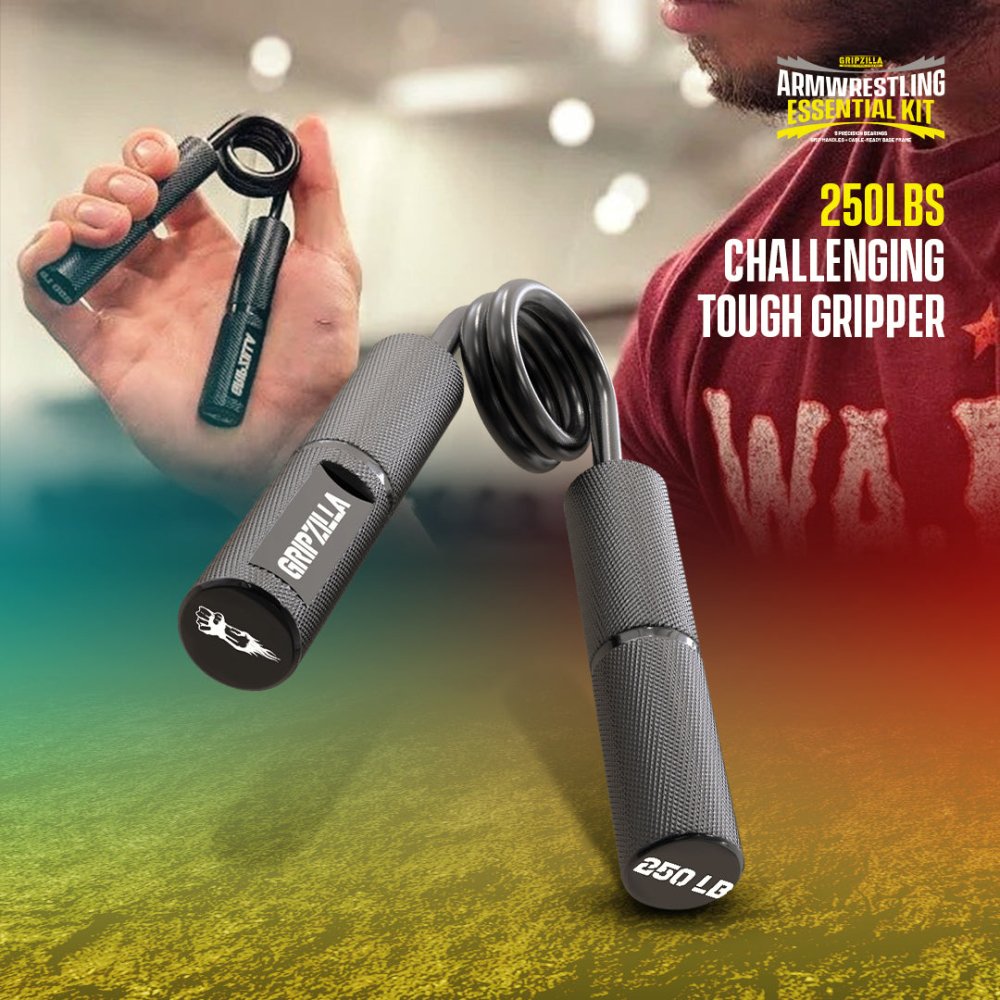 The Grip & Rip Bundle - Gripzilla - The Best Grip and Forearm Strength Exercises, Arm Wrestling Tools, Hand Grippers to Improve Grip Strength