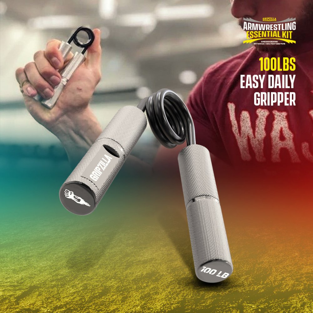 The Grip & Rip Bundle - Gripzilla - The Best Grip and Forearm Strength Exercises, Arm Wrestling Tools, Hand Grippers to Improve Grip Strength